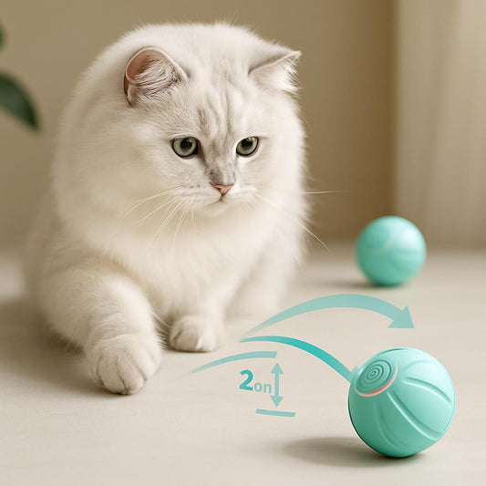 Smart Cat Rolling Ball Toy – USB Rechargeable Automatic Bouncing Pet Toy
