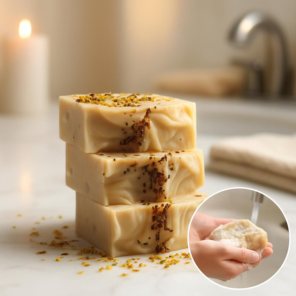 Natural Artisan Plant Herbal Oil Essential Soap – Handcut Bars