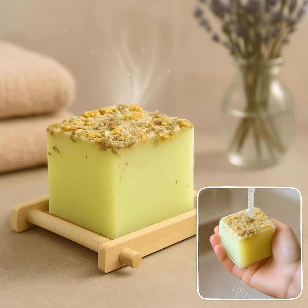 Handcut Luxury Plant-Based Soap Bar – 3.88 oz / 110 g, Long-Lasting & Natural