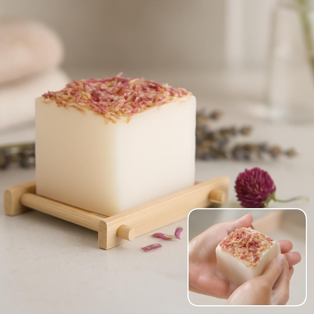 Handcut Luxury Plant-Based Soap Bar – 3.88 oz / 110 g, Long-Lasting & Natural