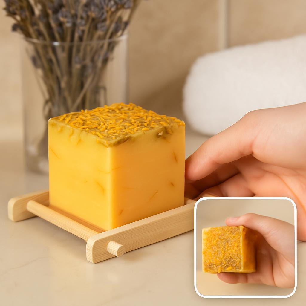 Handcut Luxury Plant-Based Soap Bar – 3.88 oz / 110 g, Long-Lasting & Natural