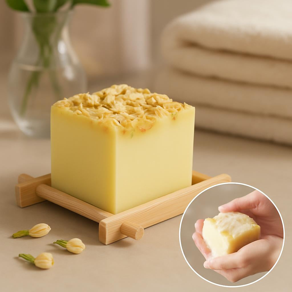 Handcut Luxury Plant-Based Soap Bar – 3.88 oz / 110 g, Long-Lasting & Natural