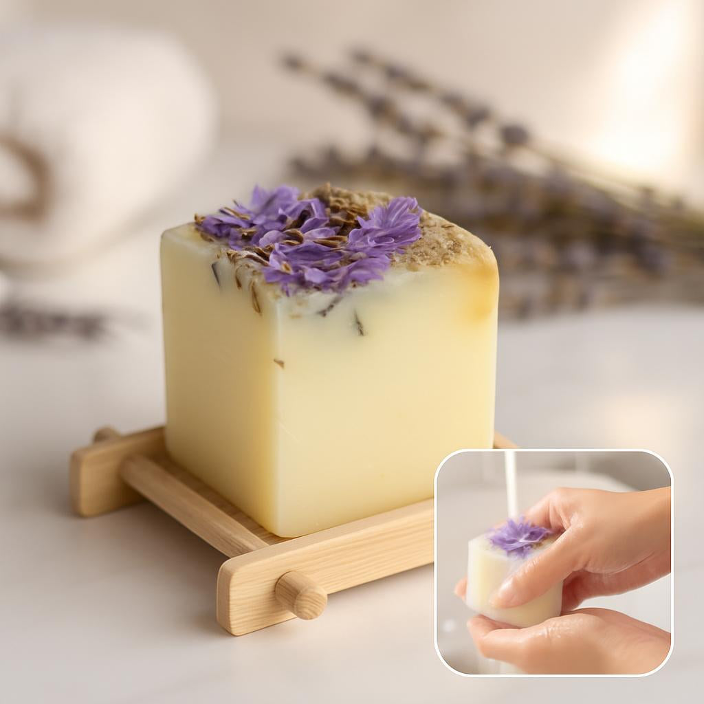 Handcut Luxury Plant-Based Soap Bar – 3.88 oz / 110 g, Long-Lasting & Natural