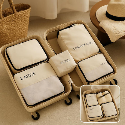 Luxury Travel Packing Organizer Set – Multi-Piece Storage Bags for Clothes, Shoes & Accessories
