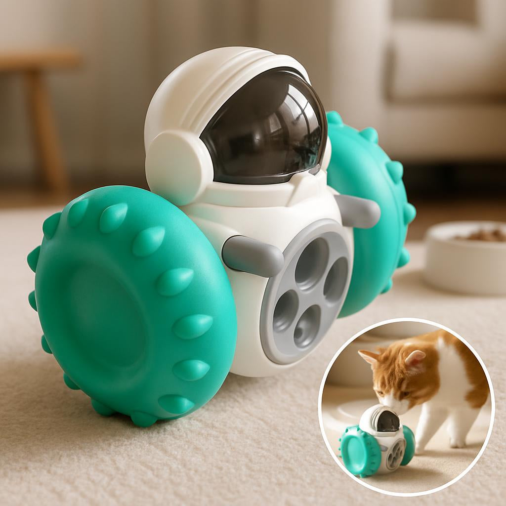Interactive Slow Feeder Toy for Cats & Dogs – Balance Car Puzzle
