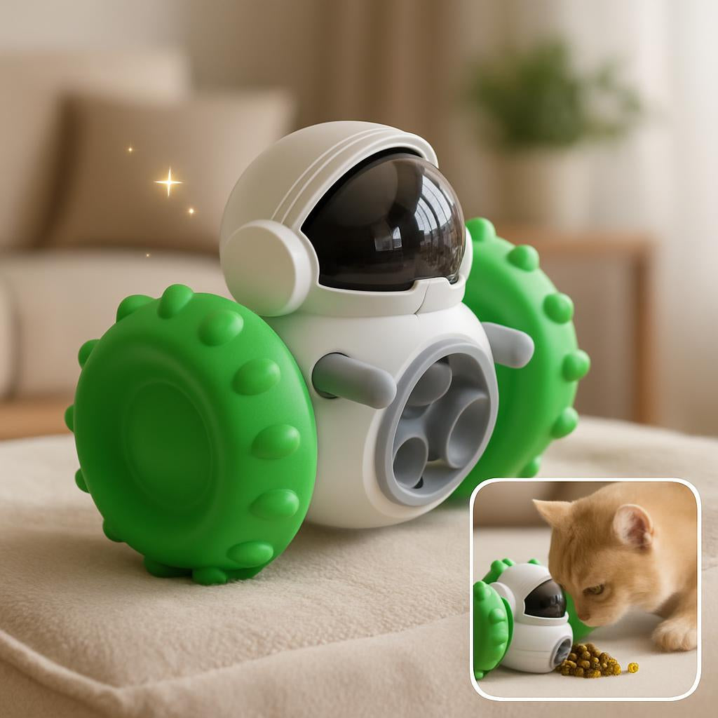 Interactive Slow Feeder Toy for Cats & Dogs – Balance Car Puzzle