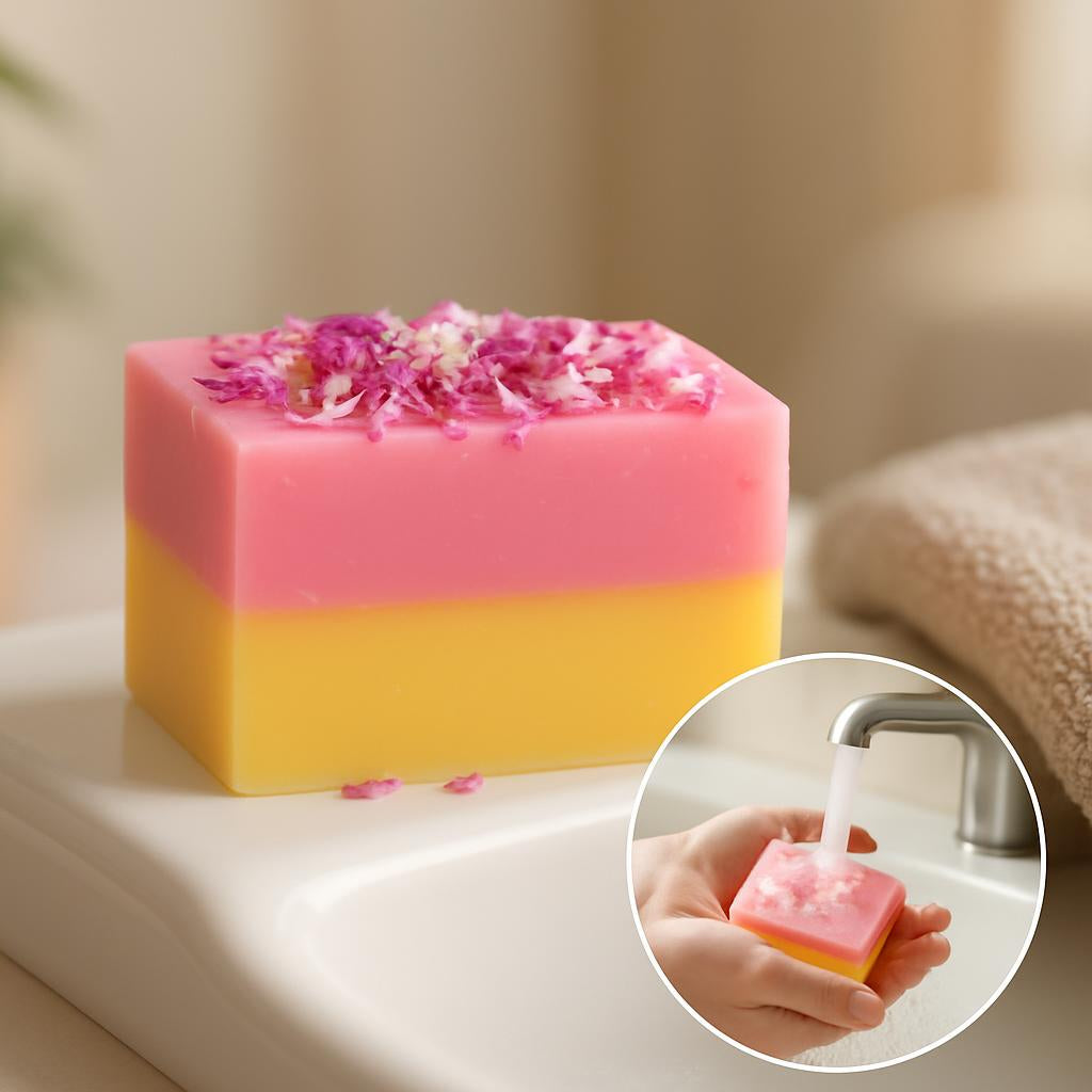 Handmade Flower Essential Oil Soap – Natural Moisturizing Cleanser