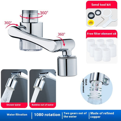 Eco-Friendly Water-Saving Faucet Filter with 1080° Rotation