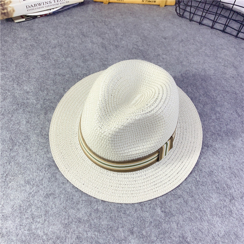 Eco-Friendly Kids Straw Fedora Hat with Black Band