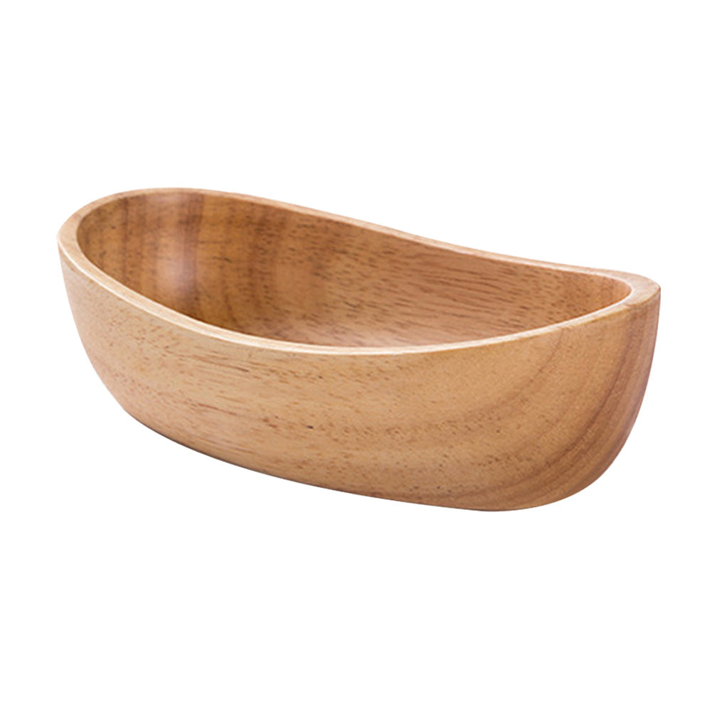 Eco-Friendly Natural Rubber Wood Salad Bowl