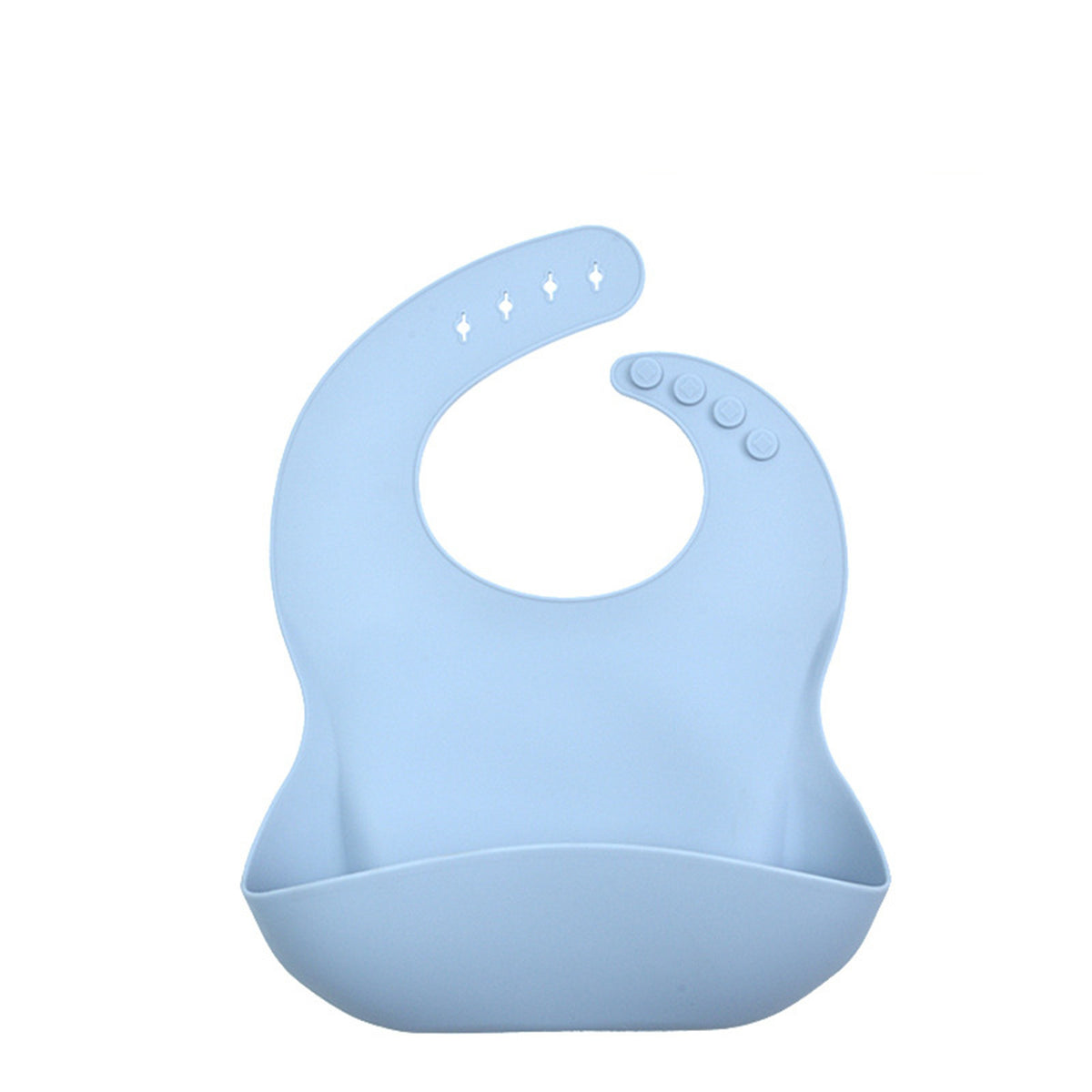 Eco-Friendly Silicone Baby Bibs with Catch Pocket