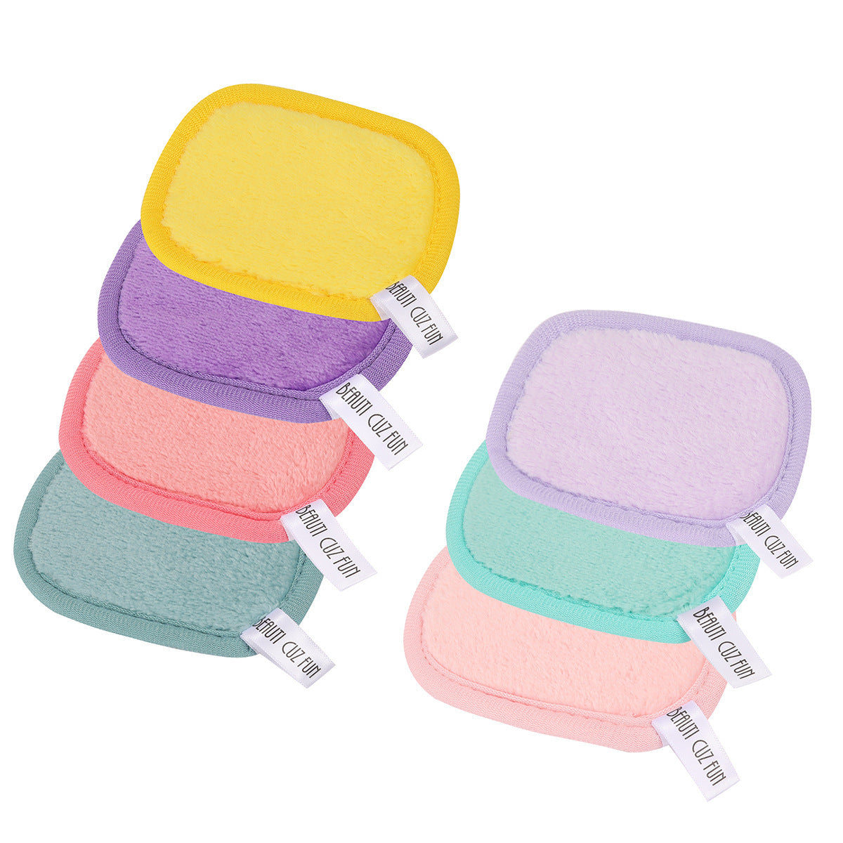 Eco-Friendly Reusable Makeup Remover Pads in Various Colors