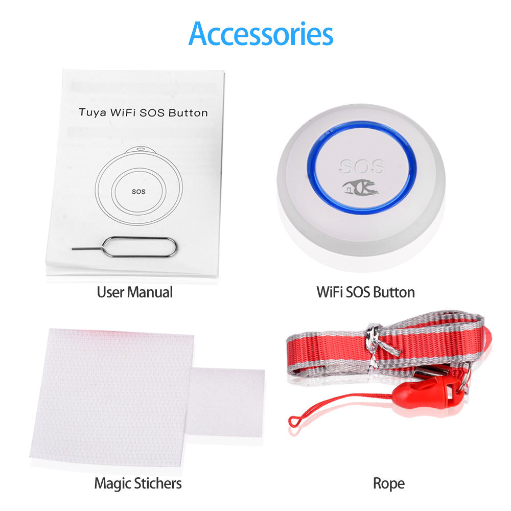 Intelligent Wi-Fi Elderly SOS Emergency Call Button with Voice Alert