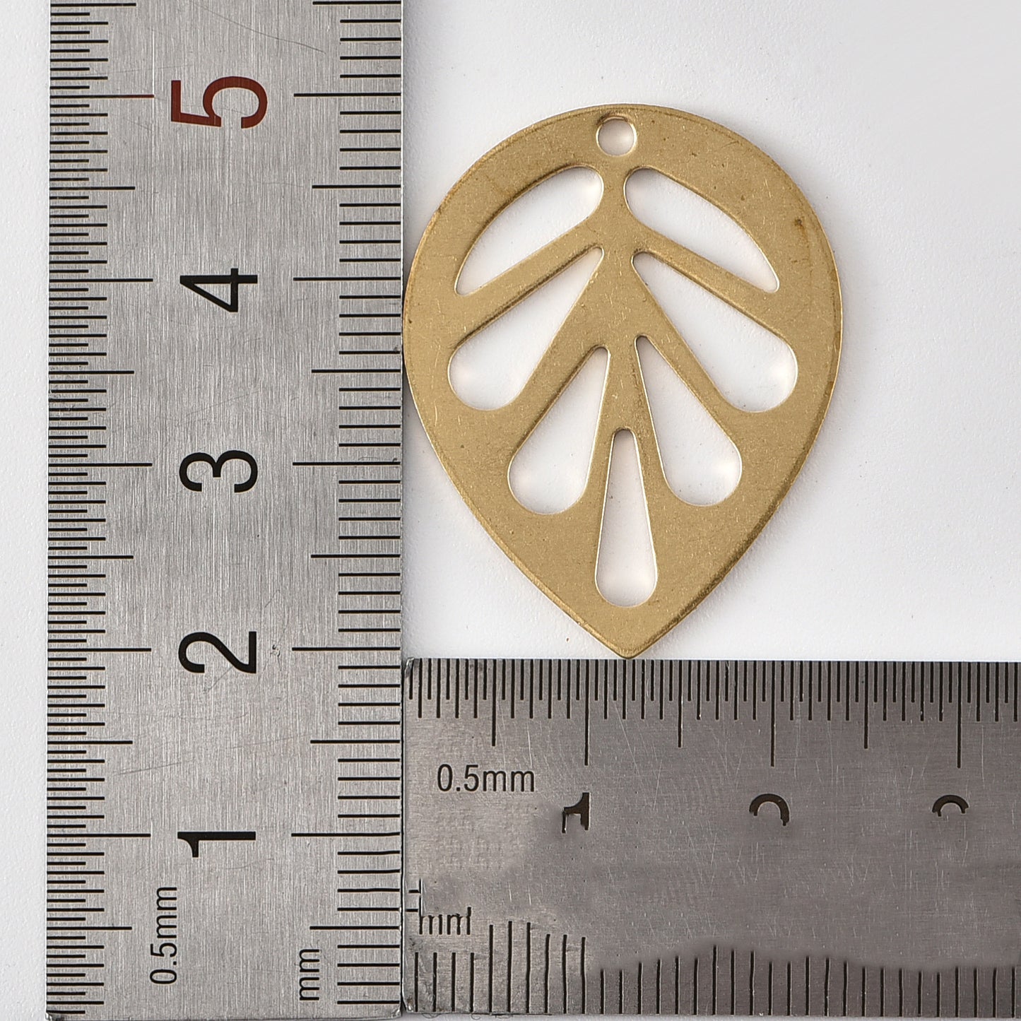 Eco-Friendly Brass Leaf Charms for Home Décor