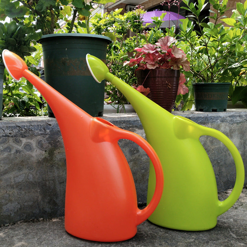 Eco-Friendly Water-Saving Garden Watering Can in Orange and Green