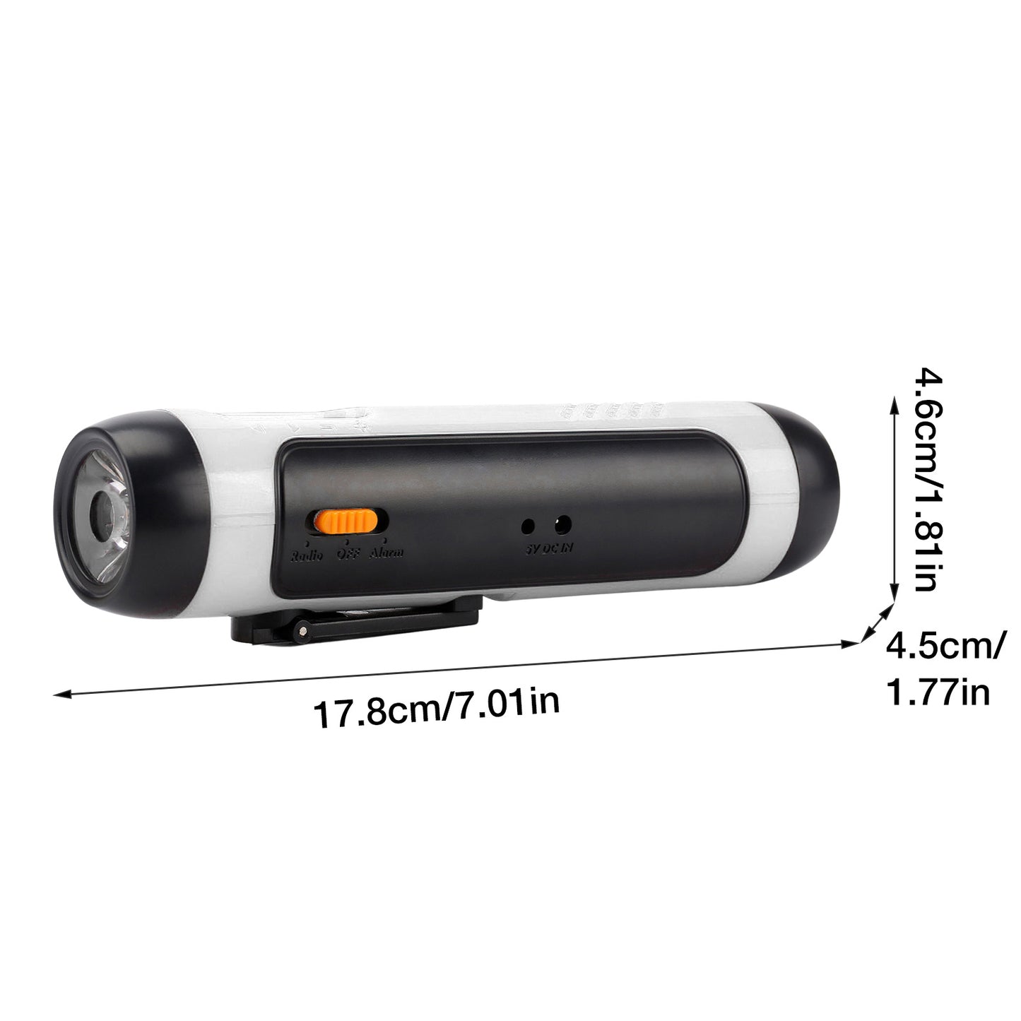 Multifunction Hand Crank Flashlight with Radio and Siren