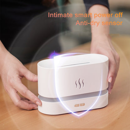 Compact Black Flame Aroma Diffuser - Ultrasonic Aromatherapy Device