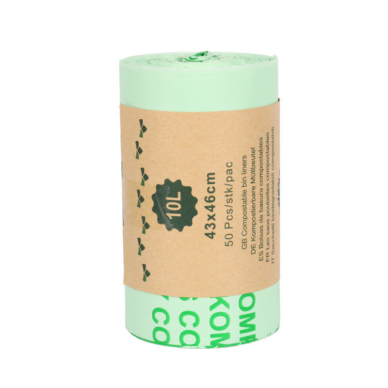 Eco-Friendly Biodegradable Trash Bags - Light Green, Plastic-Free Packaging