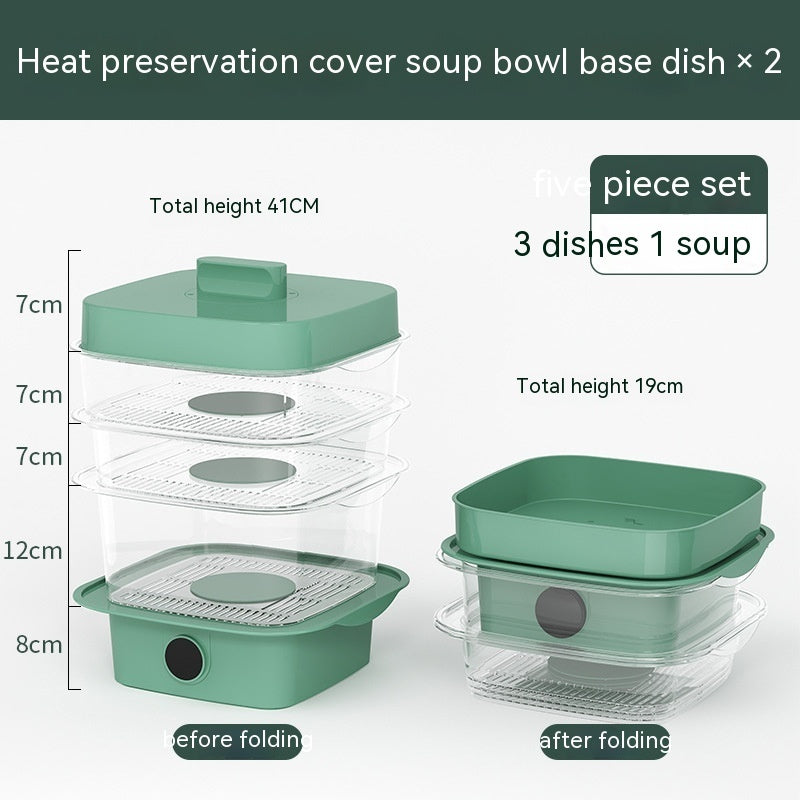 Eco-Friendly Multi-Layer Food Steamer & Storage Cover