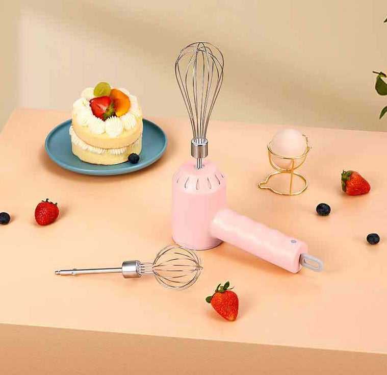 Portable Mini Wireless Electric Egg Beater & Milk Frother