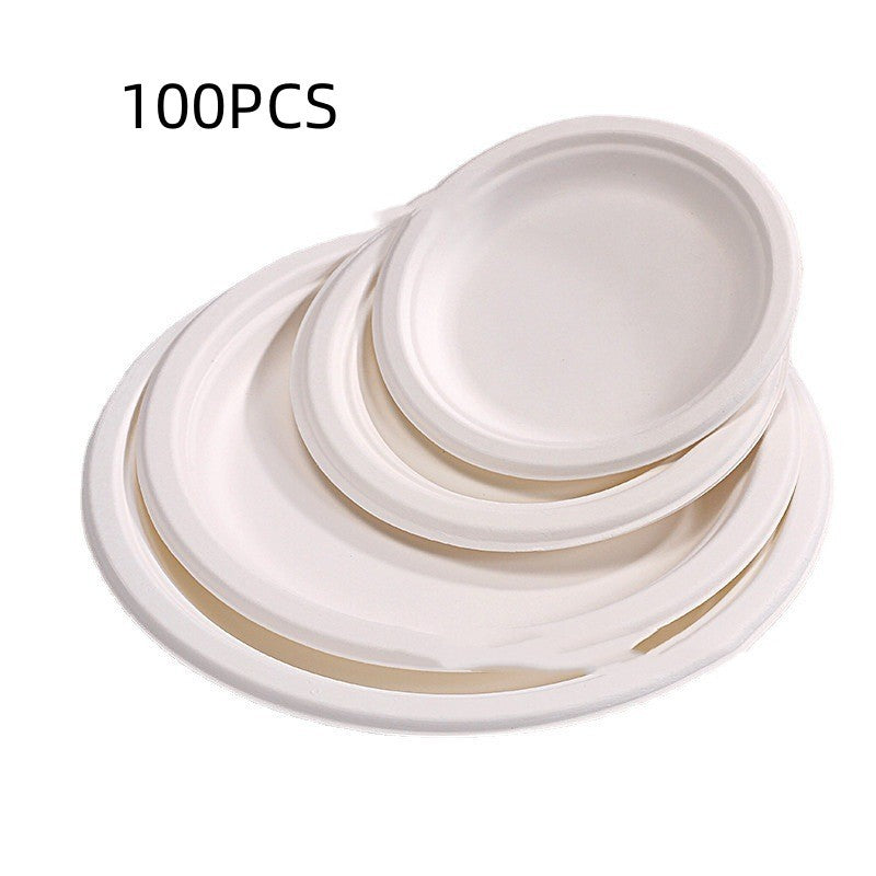 Eco-Friendly Biodegradable Round Dinner Plate - Sustainable Tableware