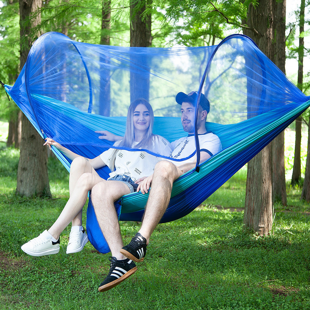 Eco-Friendly Quick-Open Hammock with Mosquito Net
