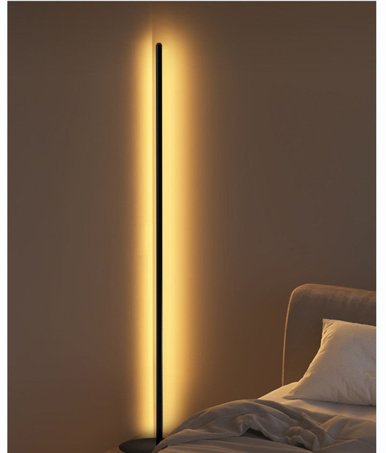 Modern Black Slim LED Floor Lamp - Energy Efficient Lighting