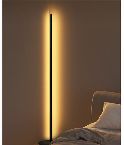Modern Black Slim LED Floor Lamp - Energy Efficient Lighting