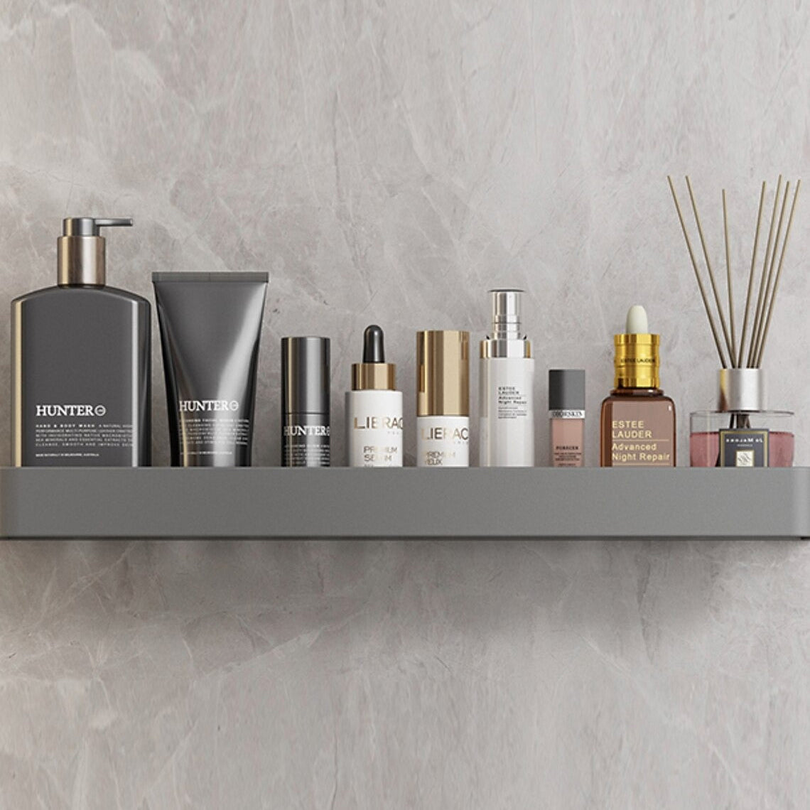 No Drill Bathroom Storage Rack Bathroom Wall-mounted Storage Rack