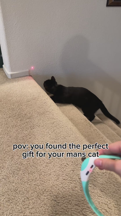 Automatic Cat Laser Collar Toy – USB Rechargeable Interactive Pet Trainer