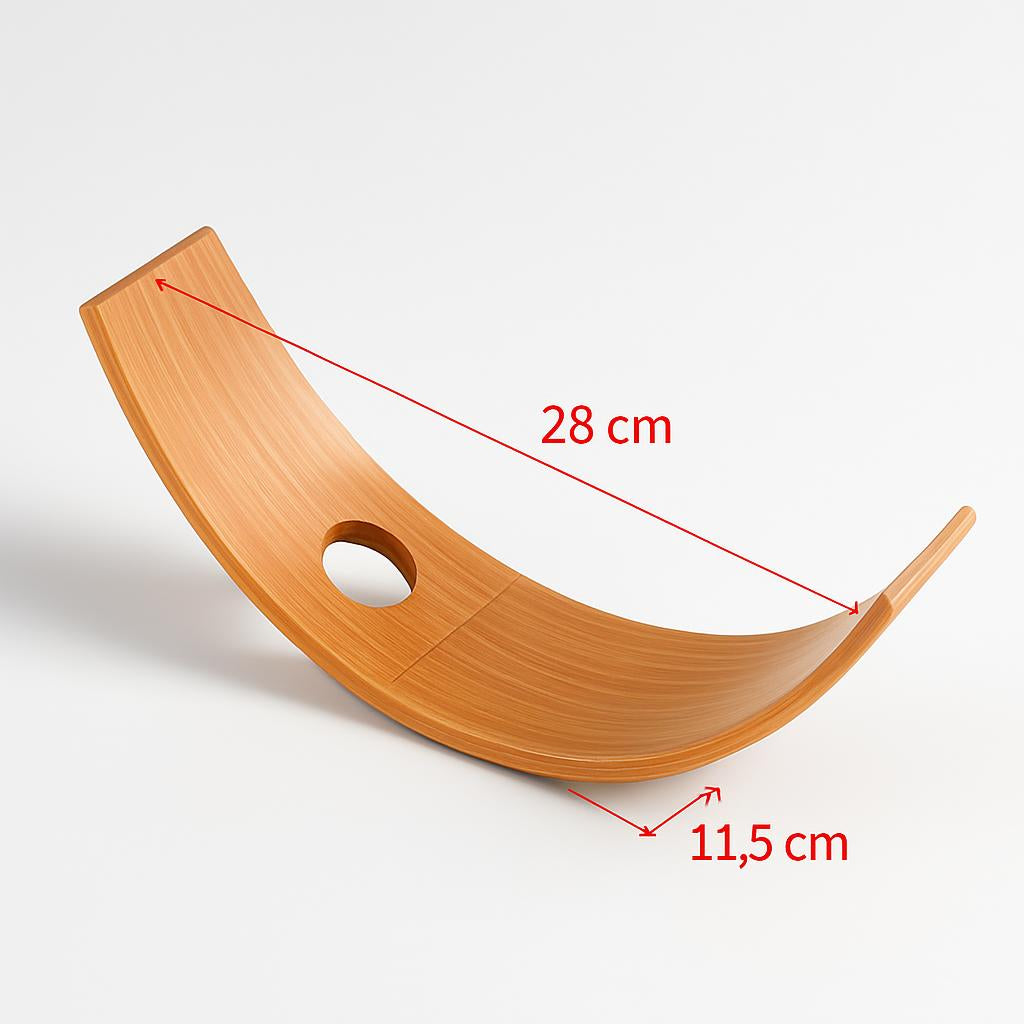 Eco-Friendly Balancing Wine Bottle Holder - Natural Wood Tone