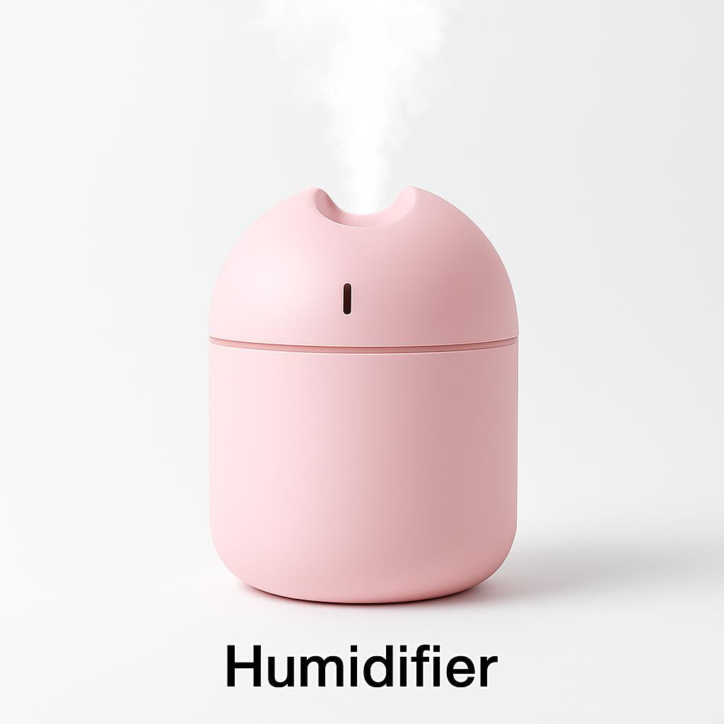 Compact pink humidifier for eco-friendly home wellness