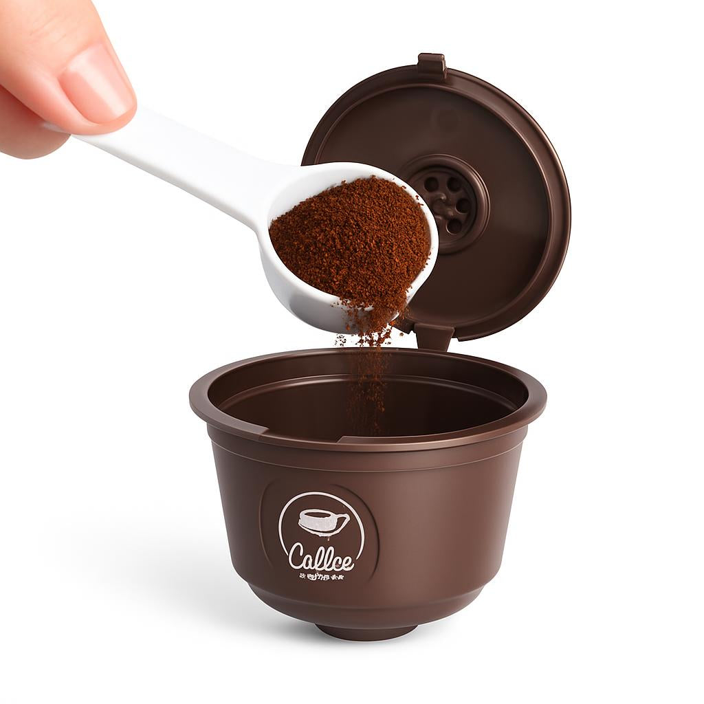 Eco-Friendly Reusable Coffee Capsule Set - Stainless Steel, Zero Waste