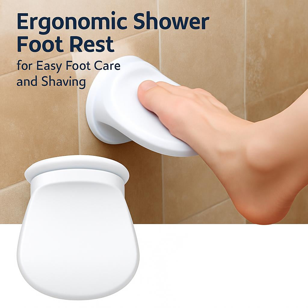 Ergonomic Shower Foot Rest for Easy Foot Care and Shaving