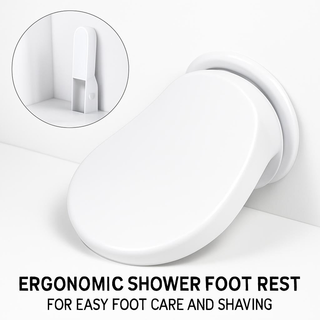 Ergonomic Shower Foot Rest for Easy Foot Care and Shaving