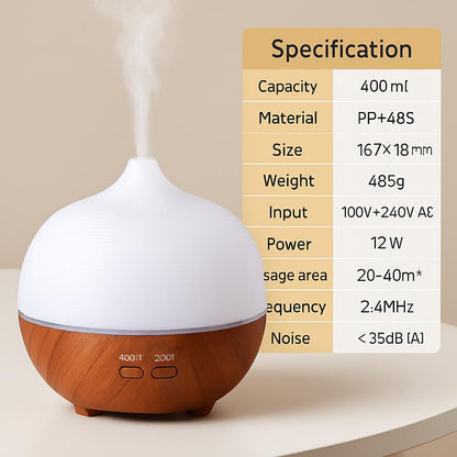 Aromatherapy Essential Oil Diffuser with LED Lights