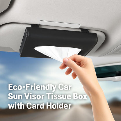 Eco-Friendly Car Sun Visor Tissue Box with Card Holder