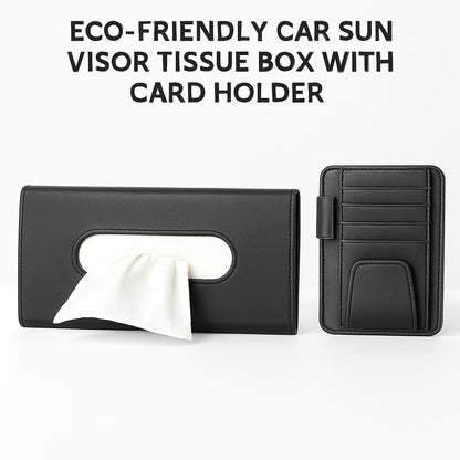 Eco-Friendly Car Sun Visor Tissue Box with Card Holder