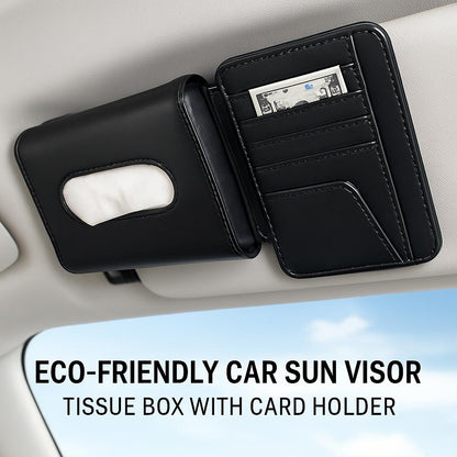 Eco-Friendly Car Sun Visor Tissue Box with Card Holder
