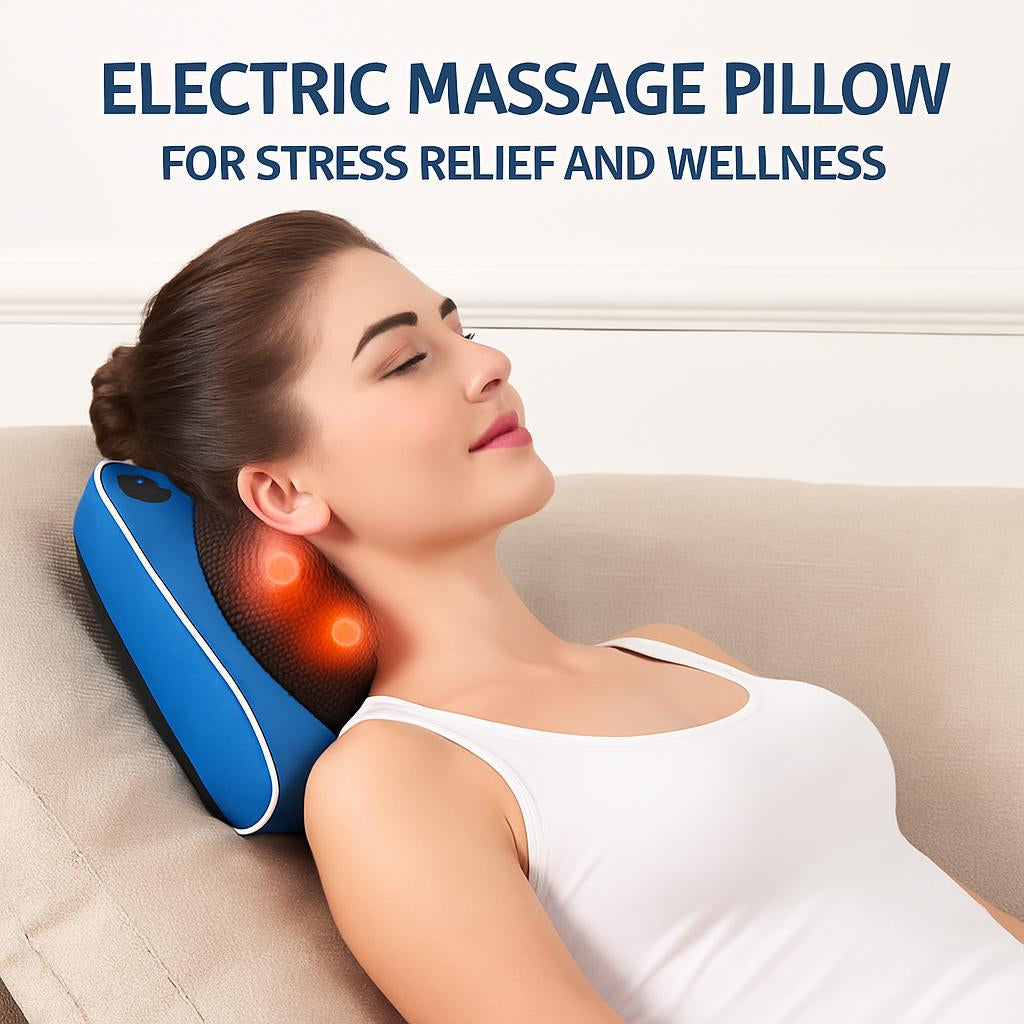 Electric Massage Pillow for Stress Relief and Wellness