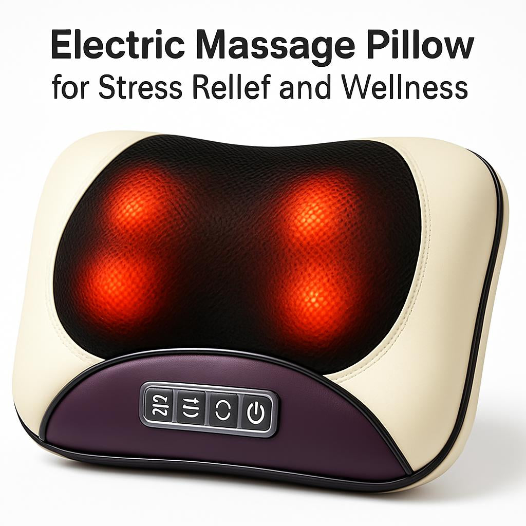 Electric Massage Pillow for Stress Relief and Wellness