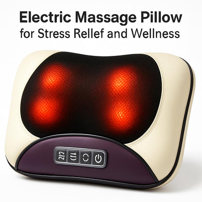 Electric Massage Pillow for Stress Relief and Wellness