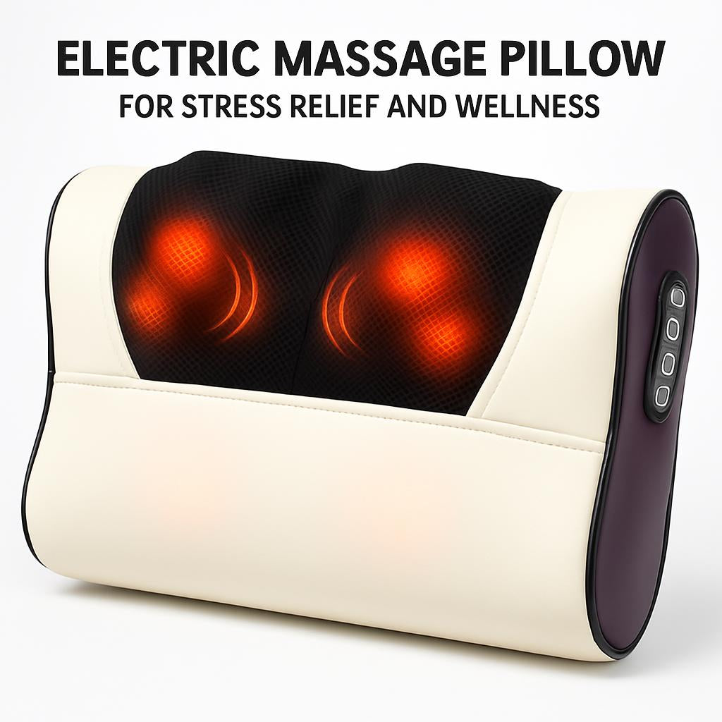 Electric Massage Pillow for Stress Relief and Wellness