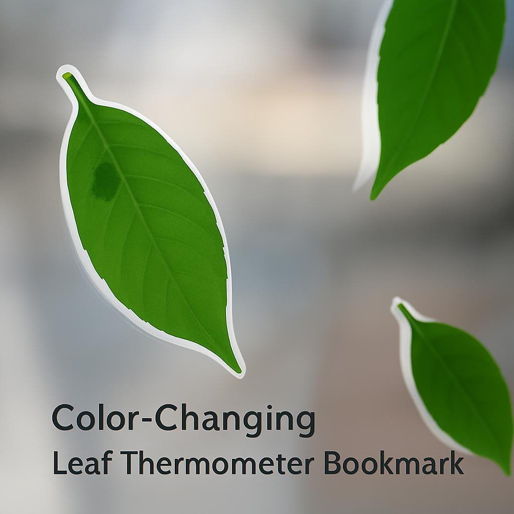 Color-Changing Leaf Thermometer Bookmark