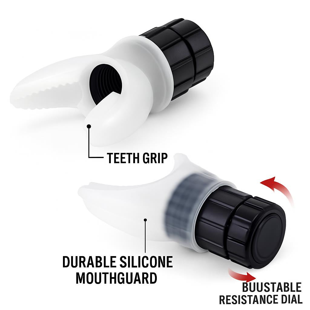Breathing Trainer Respirator Mouthpiece for Enhanced Lung Capacity