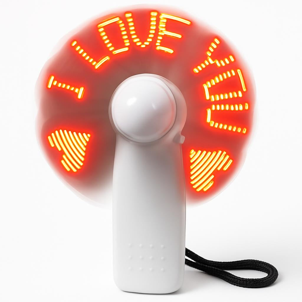 Handheld LED Message Fan with Customizable RGB Display