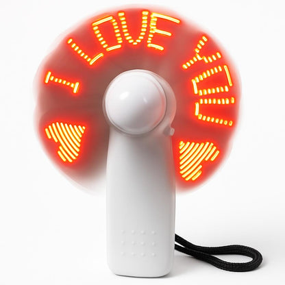 Handheld LED Message Fan with Customizable RGB Display