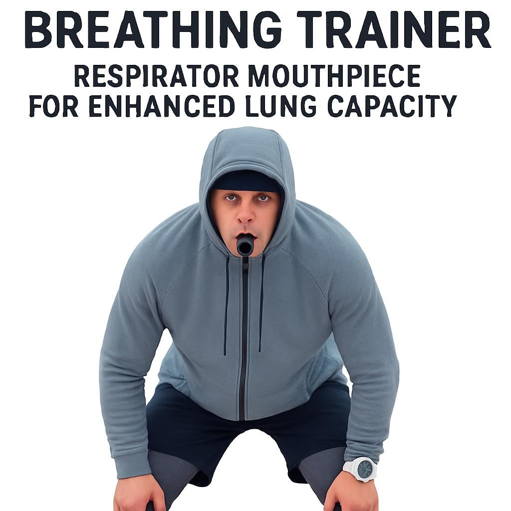 Breathing Trainer Respirator Mouthpiece for Enhanced Lung Capacity