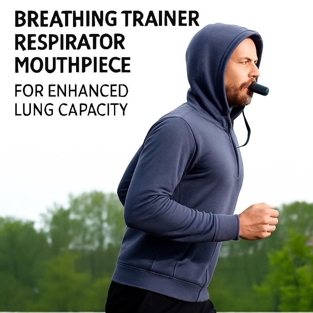 Breathing Trainer Respirator Mouthpiece for Enhanced Lung Capacity