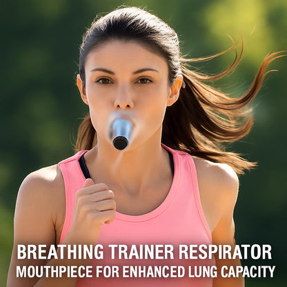 Breathing Trainer Respirator Mouthpiece for Enhanced Lung Capacity